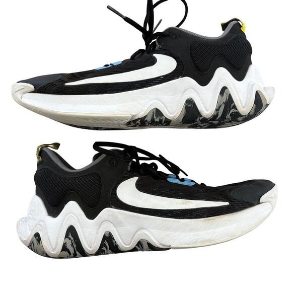 Nike Zoom Freak 4 Charles Barkley Black White Blue Size 9 Basketball Shoes - Picture 1 of 6